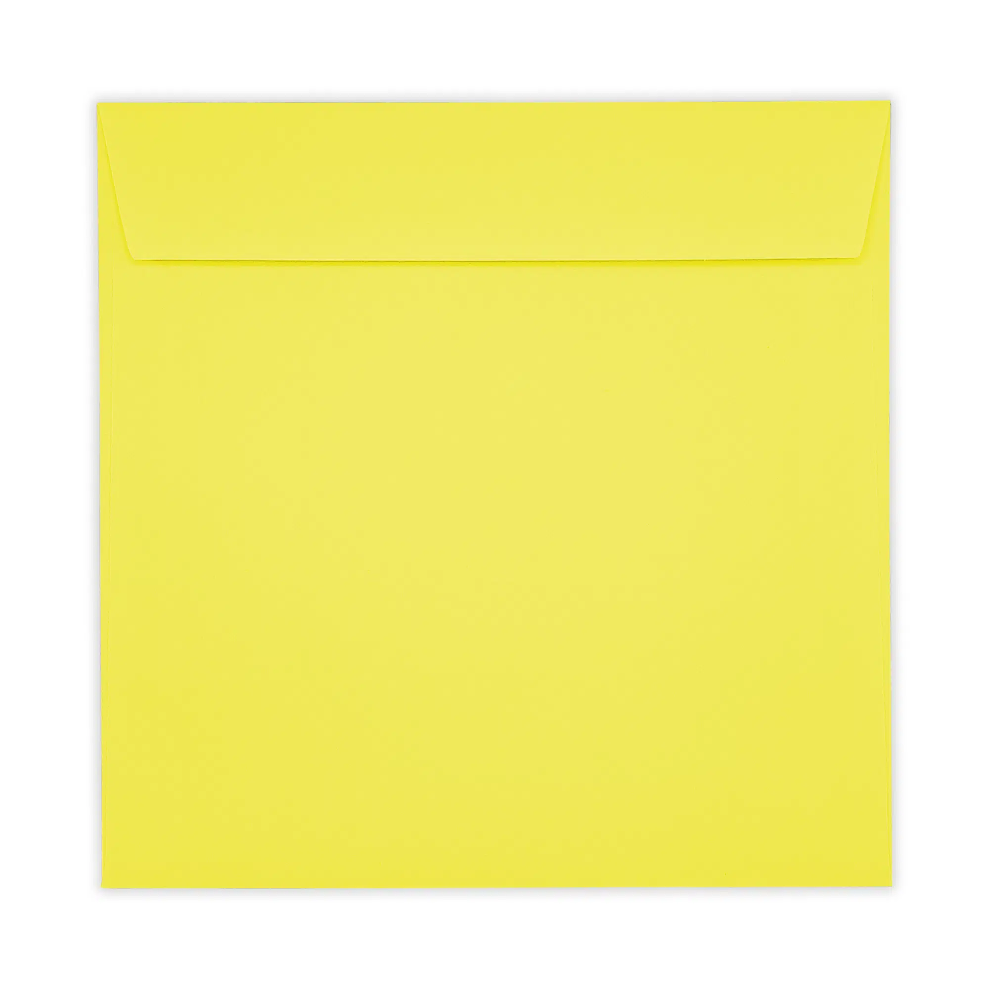 160mm Square Banana Yellow Peel & Seal Wallet Envelopes (120gsm) 3 Banana Yellow Square Peel and Seal Wallet Envelopes 120gsm Flap Closed