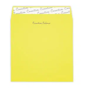 160mm Square Banana Yellow Peel & Seal Wallet Envelopes (120gsm) - View 2