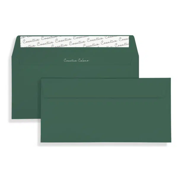 British Racing Green DL Peel and Seal Wallet Envelopes 120gsm DL+ British Racing Green Peel & Seal Wallet Envelopes