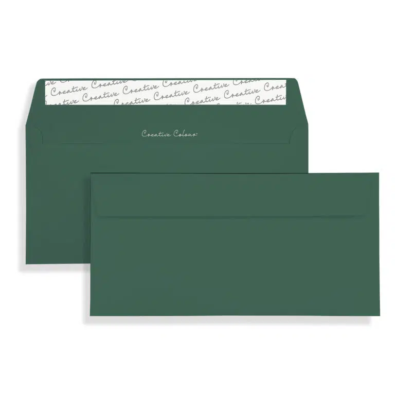 DL+ British Racing Green Peel & Seal Wallet Envelopes