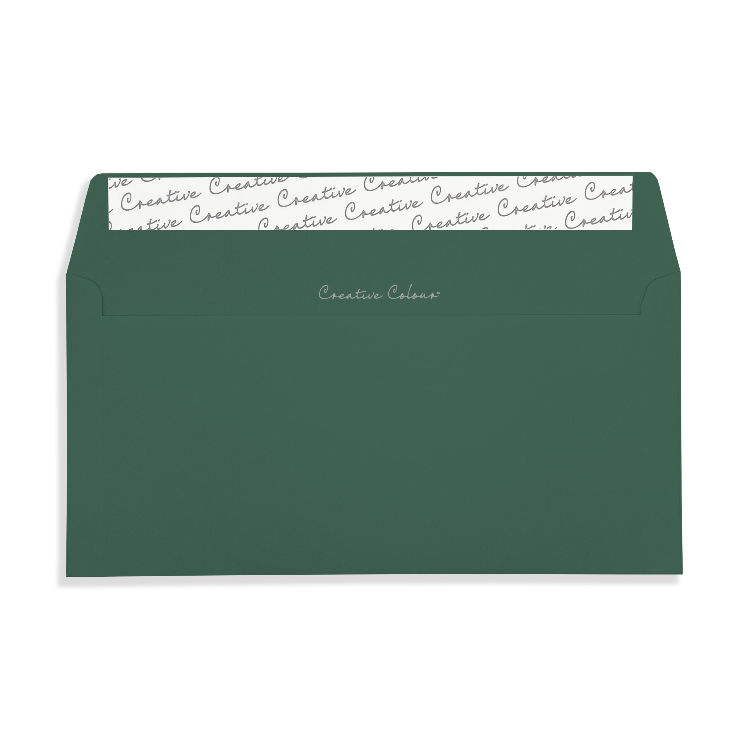 British Racing Green DL Peel and Seal Wallet Envelopes 120gsm Flap Open