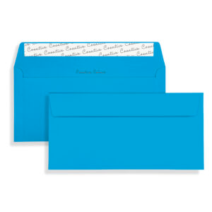 DL+ Carribean Blue Peel & Seal Wallet Envelopes (120gsm) 4 DL+ Carribean Blue Peel & Seal Wallet Envelopes