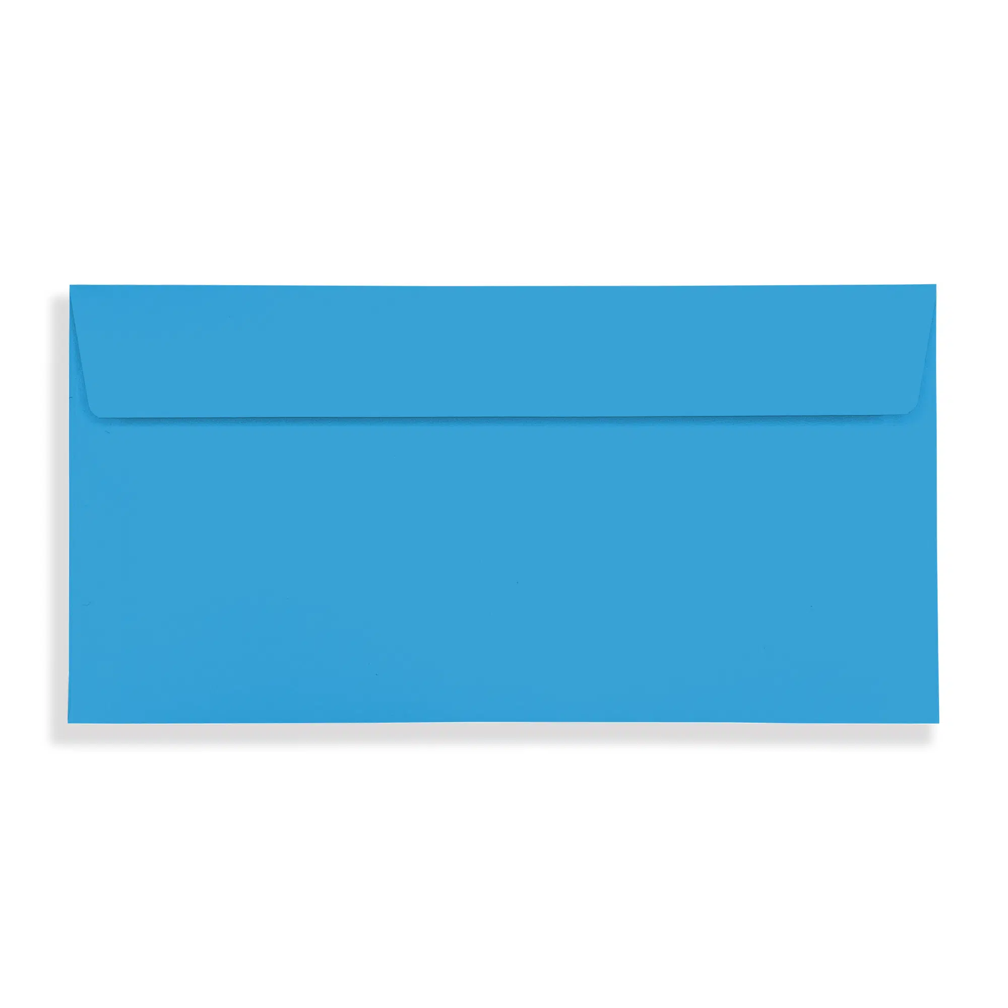DL+ Carribean Blue Peel & Seal Wallet Envelopes (120gsm) 3 Caribbean Blue DL Peel and Seal Wallet Envelopes 120gsm Flap Closed