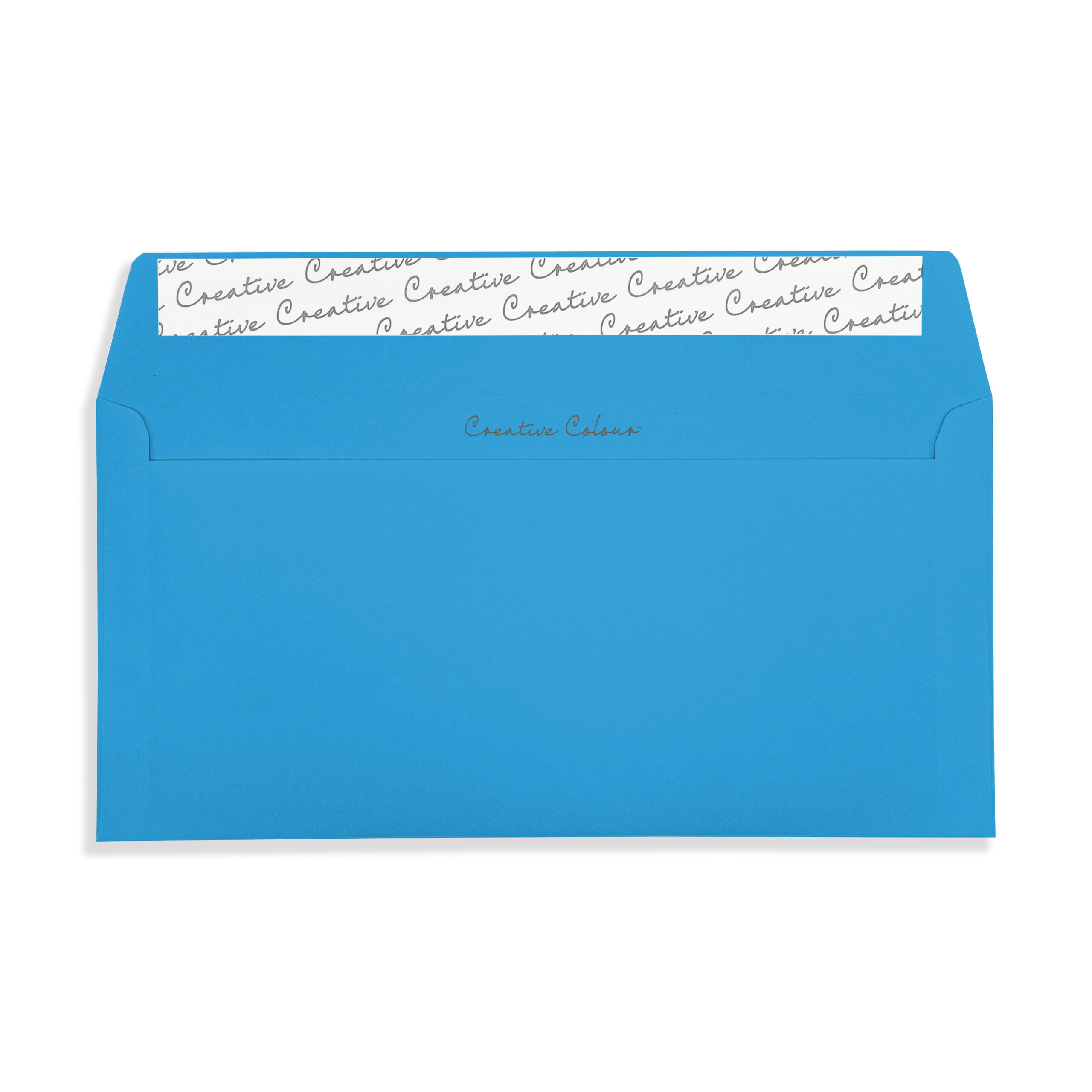 Caribbean Blue DL Peel and Seal Wallet Envelopes 120gsm Flap Open