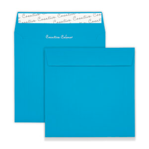 160mm Square Caribbean Blue Peel & Seal Wallet Envelopes (120gsm) 4 160mm Square Caribbean Blue Peel & Seal Wallet Envelopes