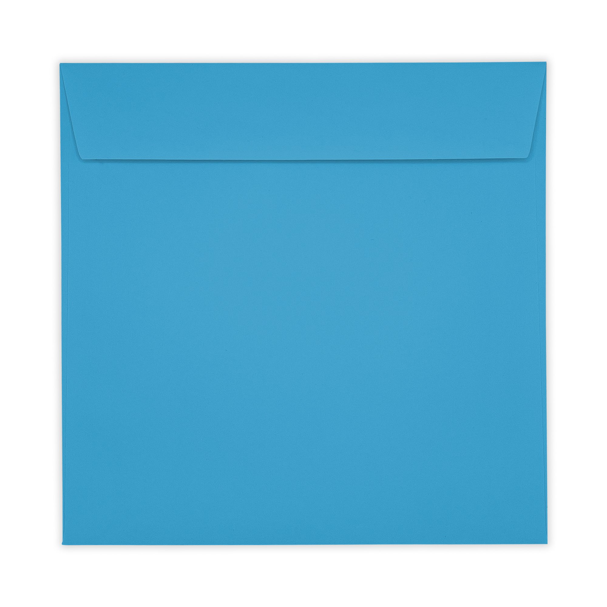 Caribbean Blue Square Peel and Seal Wallet Envelopes 120gsm Flap Closed
