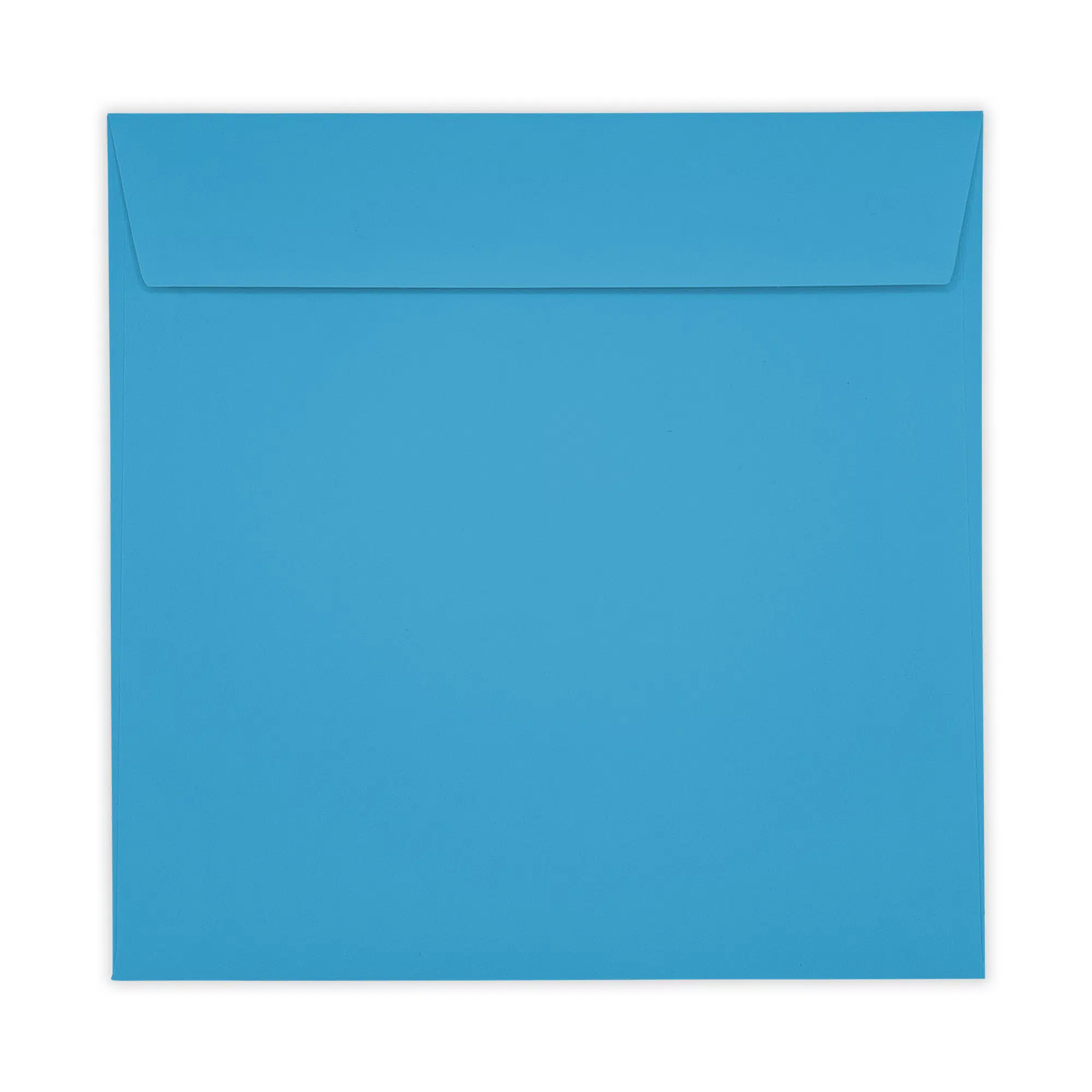 160mm Square Caribbean Blue Peel & Seal Wallet Envelopes (120gsm) 3 Caribbean Blue Square Peel and Seal Wallet Envelopes 120gsm Flap Closed