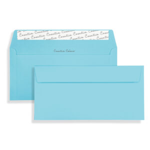 DL+ Cocktail Blue Peel & Seal Wallet Envelopes (120gsm)