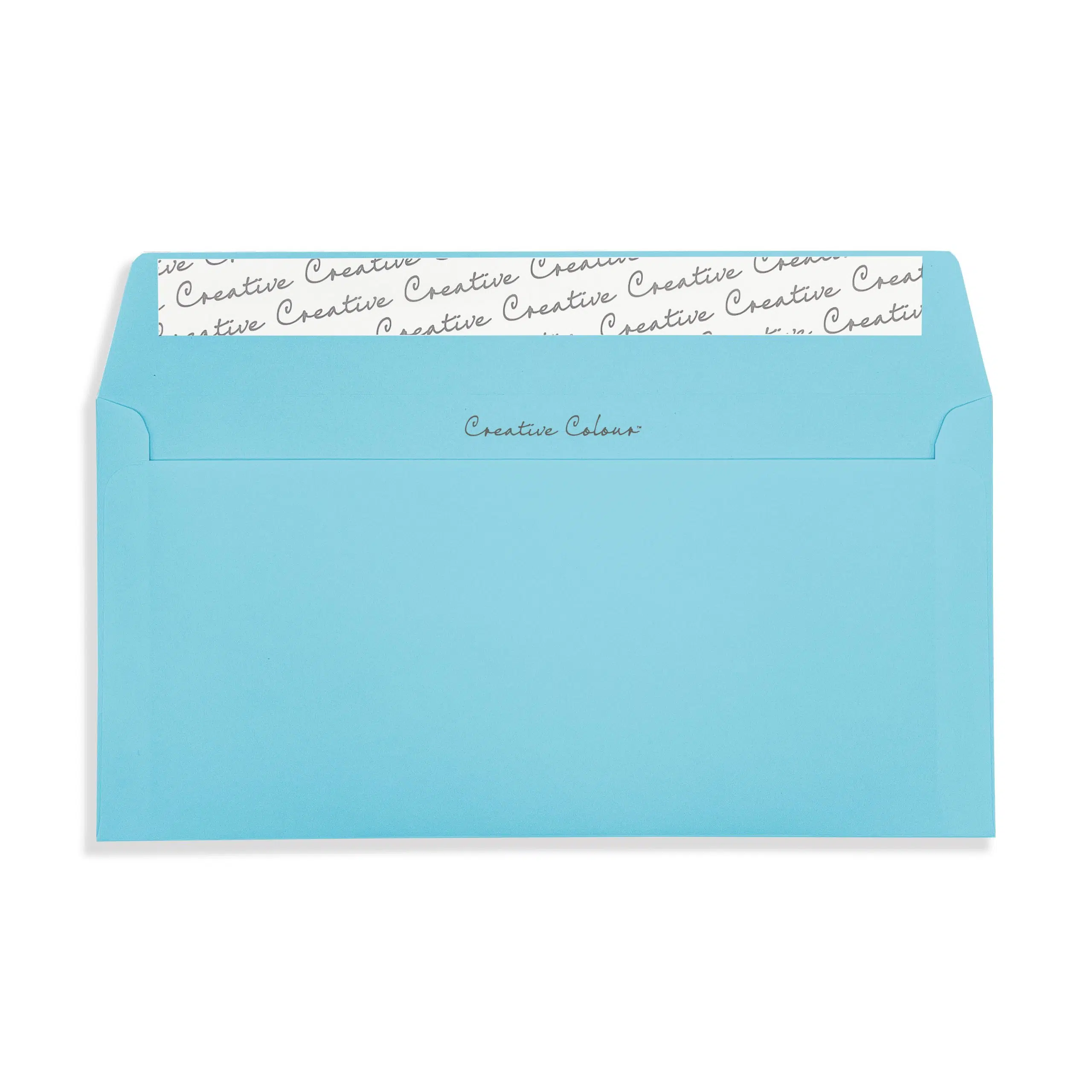 DL+ Cocktail Blue Peel & Seal Wallet Envelopes (120gsm) 2 Cocktail Blue DL Peel and Seal Wallet Envelopes 120gsm Flap Open