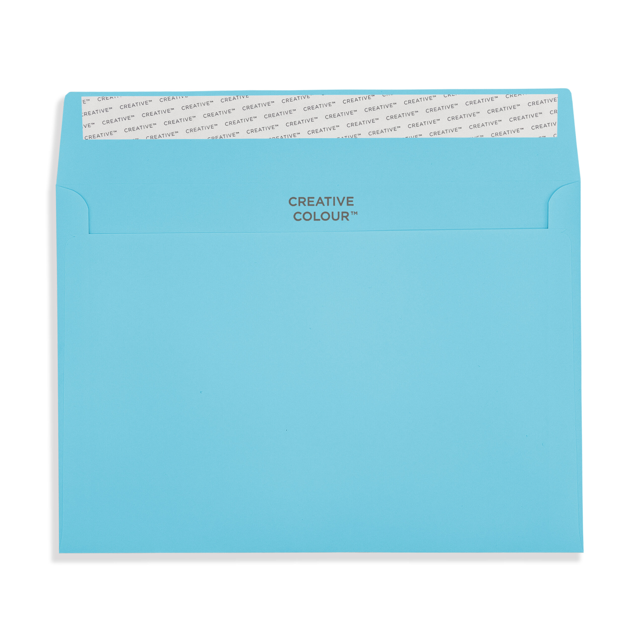 Cocktail Blue Peel and Seal Wallet Envelopes 120gsm Flap Open