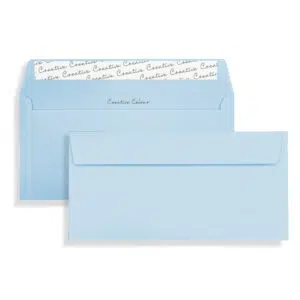 DL+ Cotton Blue Peel & Seal Wallet Envelopes