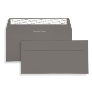 DL+ Graphite Grey Peel & Seal Wallet Envelopes (120gsm) 14 DL+ Graphite Grey Peel & Seal Wallet Envelopes