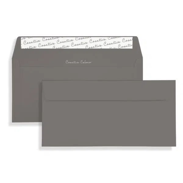 Craphite Grey DL Peel and Seal Wallet Envelopes 120gsm DL+ Graphite Grey Peel & Seal Wallet Envelopes
