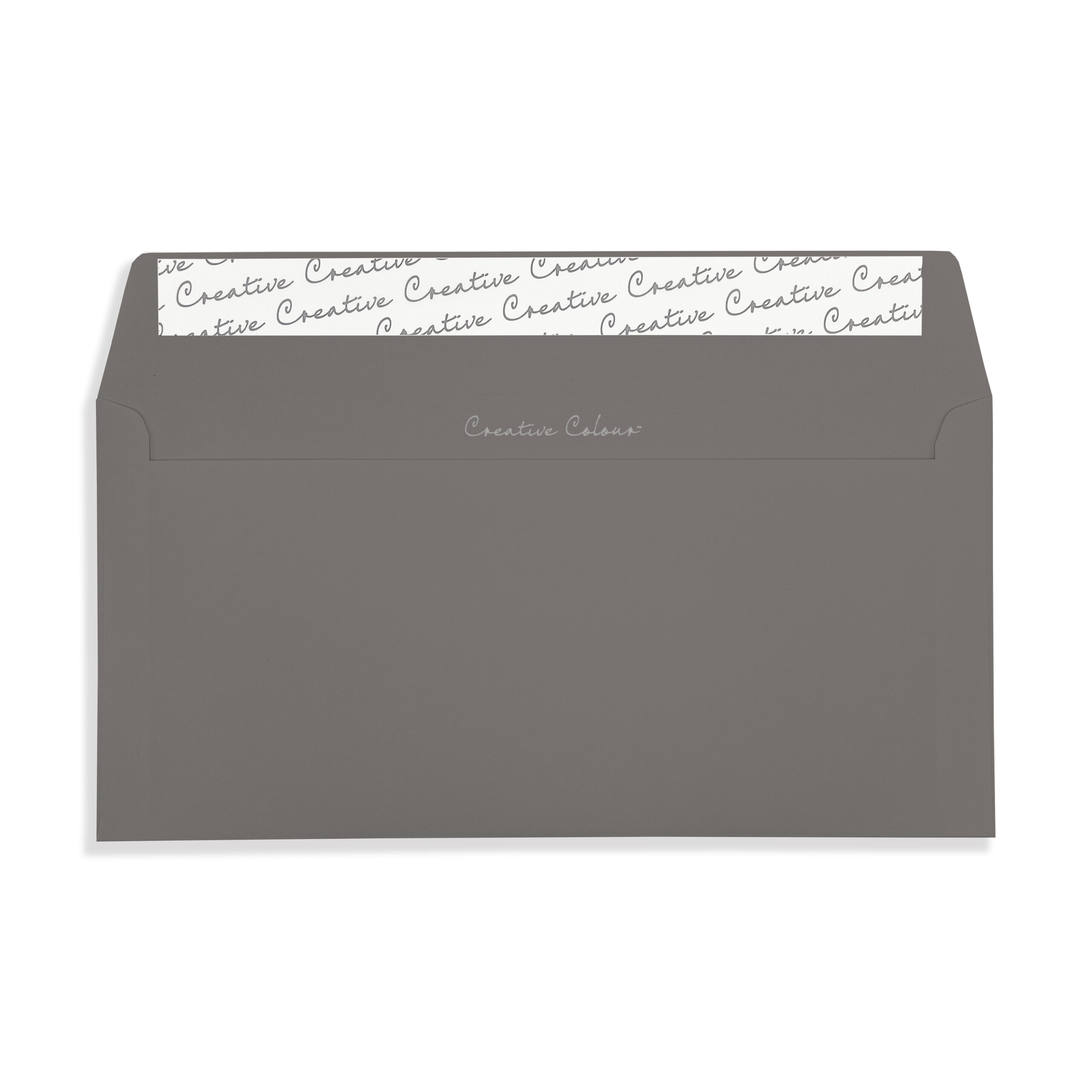 Craphite Grey DL Peel and Seal Wallet Envelopes 120gsm Flap Open