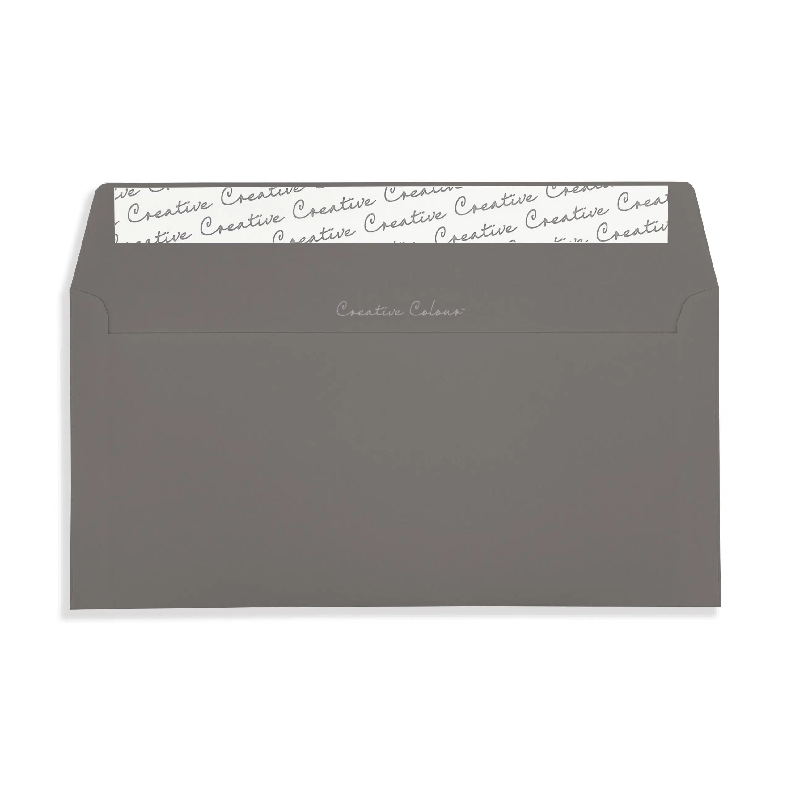 DL+ Graphite Grey Peel & Seal Wallet Envelopes (120gsm) 2 Craphite Grey DL Peel and Seal Wallet Envelopes 120gsm Flap Open