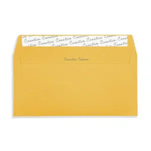 DL+ Egg Yellow Peel & Seal Wallet Envelopes (120gsm) - View 2