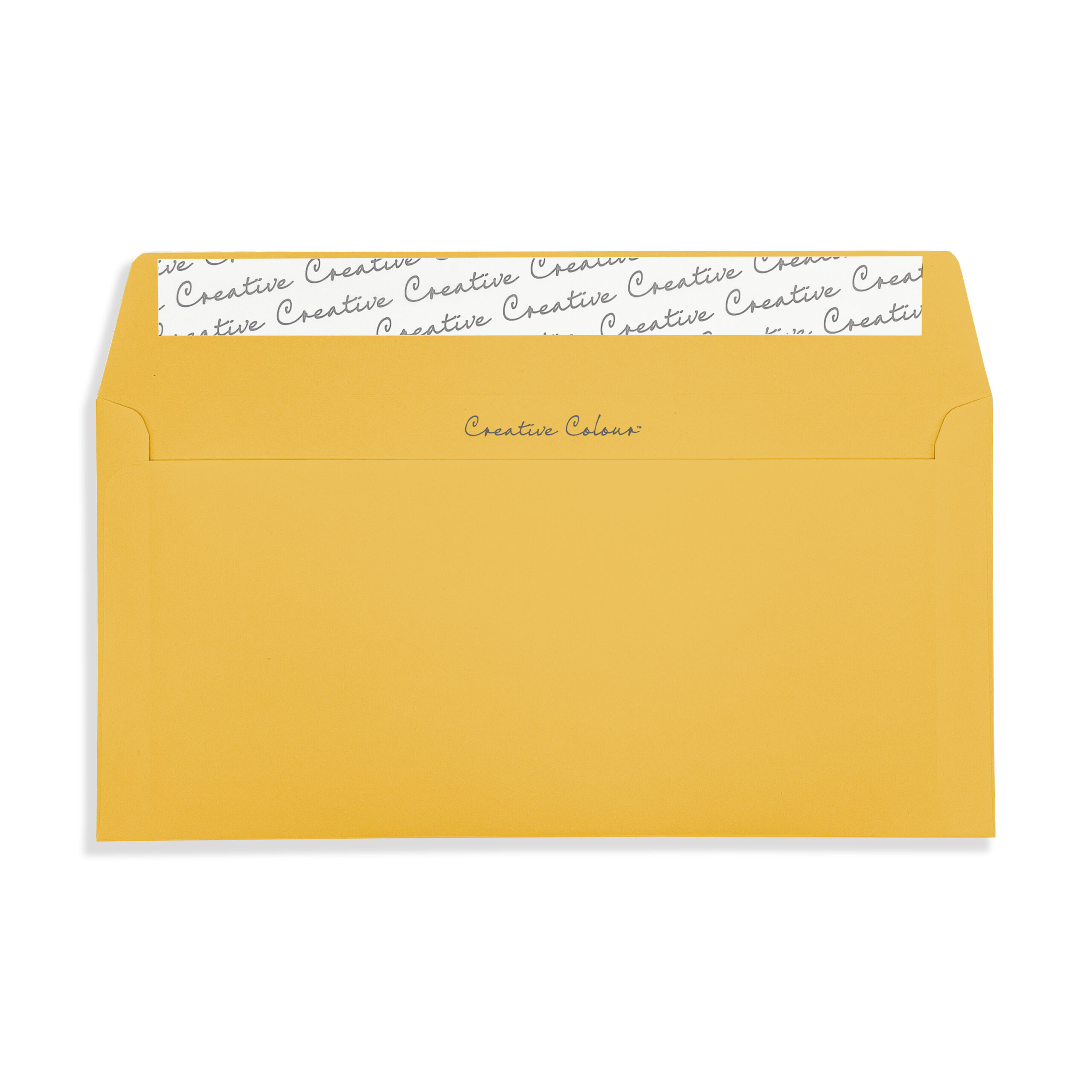 Egg Yellow DL Peel and Seal Wallet Envelopes 120gsm Flap Open