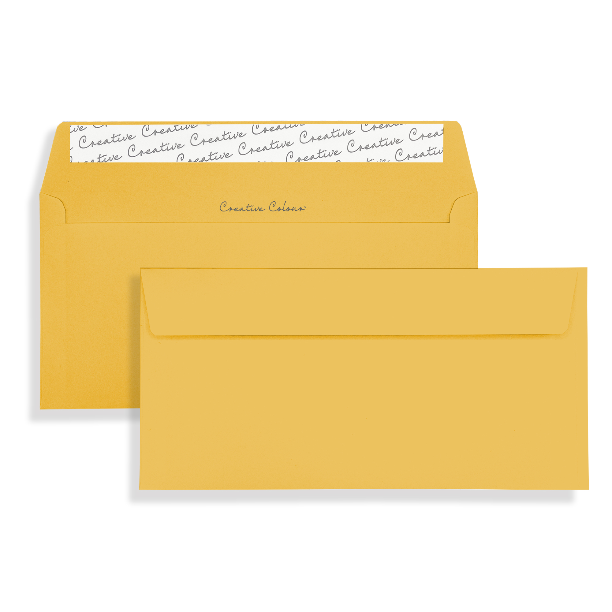 Egg Yellow DL Peel and Seal Wallet Envelopes 120gsm