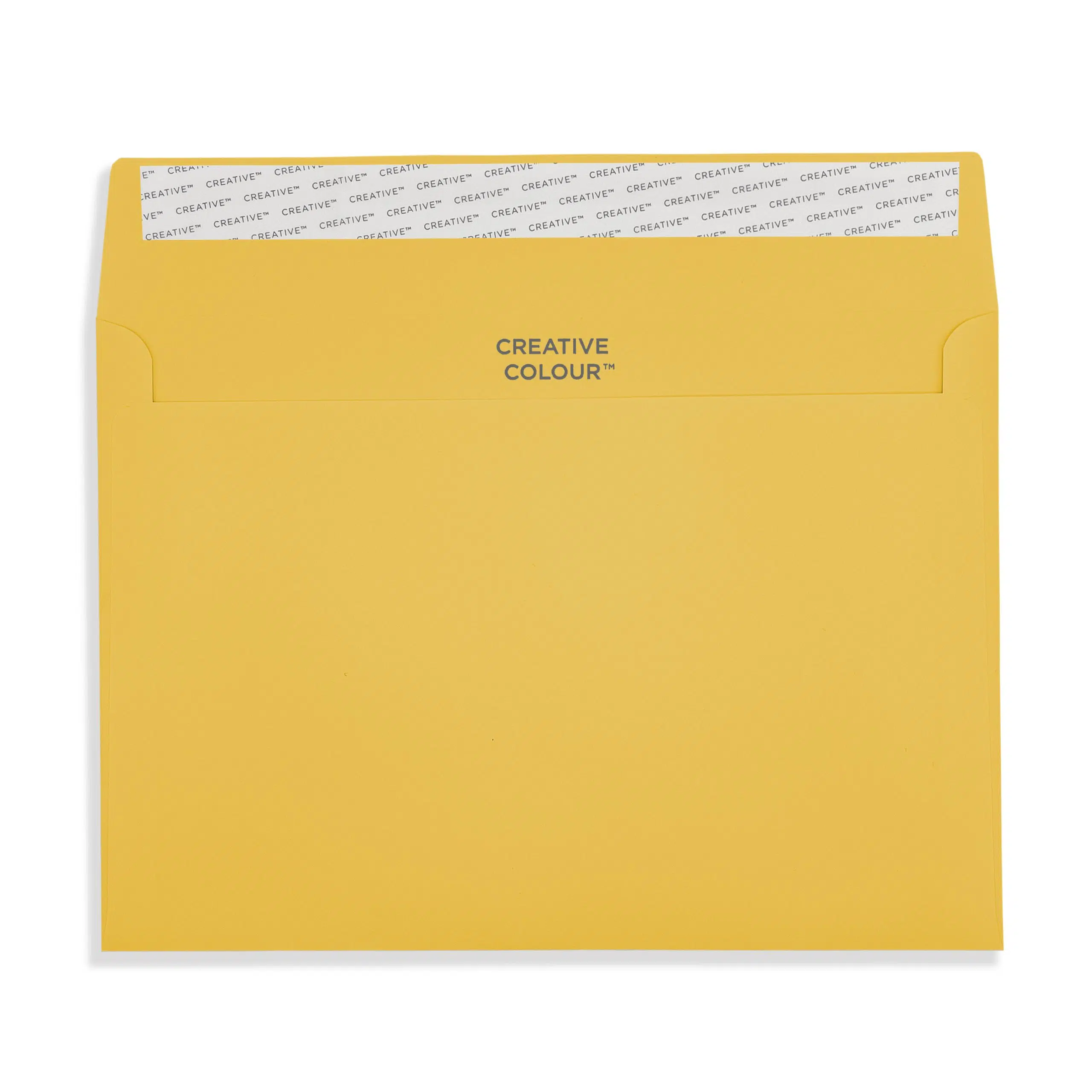 C5 Egg Yellow Peel & Seal Wallet Envelopes (120gsm) 2 Egg Yellow Peel and Seal Wallet Envelopes 120gsm Flap Open