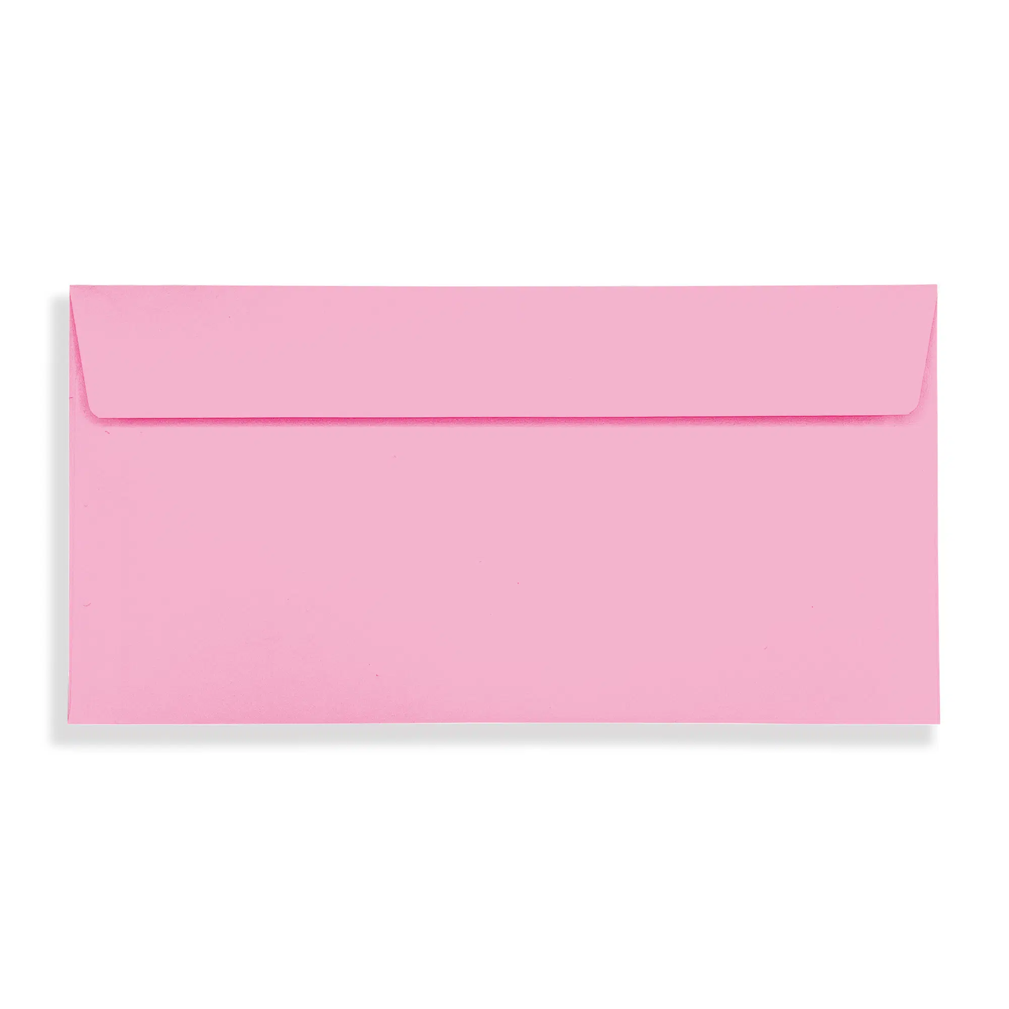 DL+ Flamingo Pink Peel & Seal Wallet Envelopes (120gsm) 3 Flamingo Pink DL Peel and Seal Wallet Envelopes 120gsm Flap Closed
