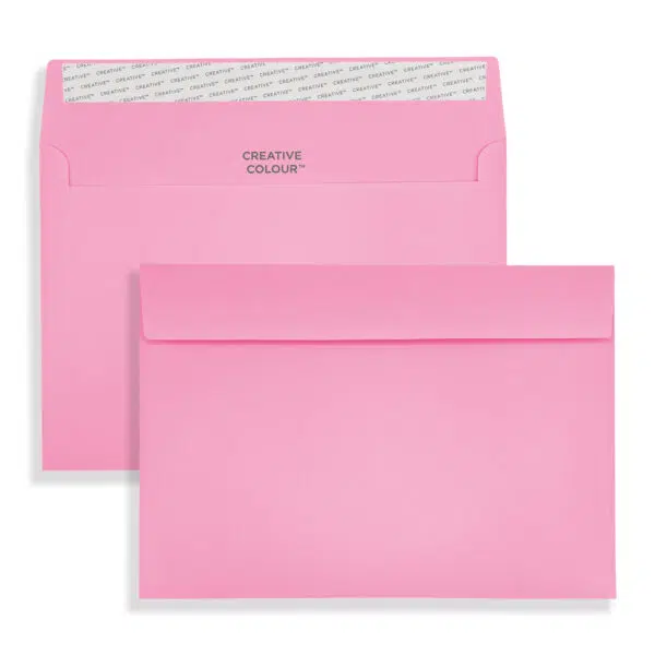 Flamingo Pink Peel and Seal Wallet Envelopes 120gsm C6 Flamingo Pink Peel & Seal Wallet Envelopes
