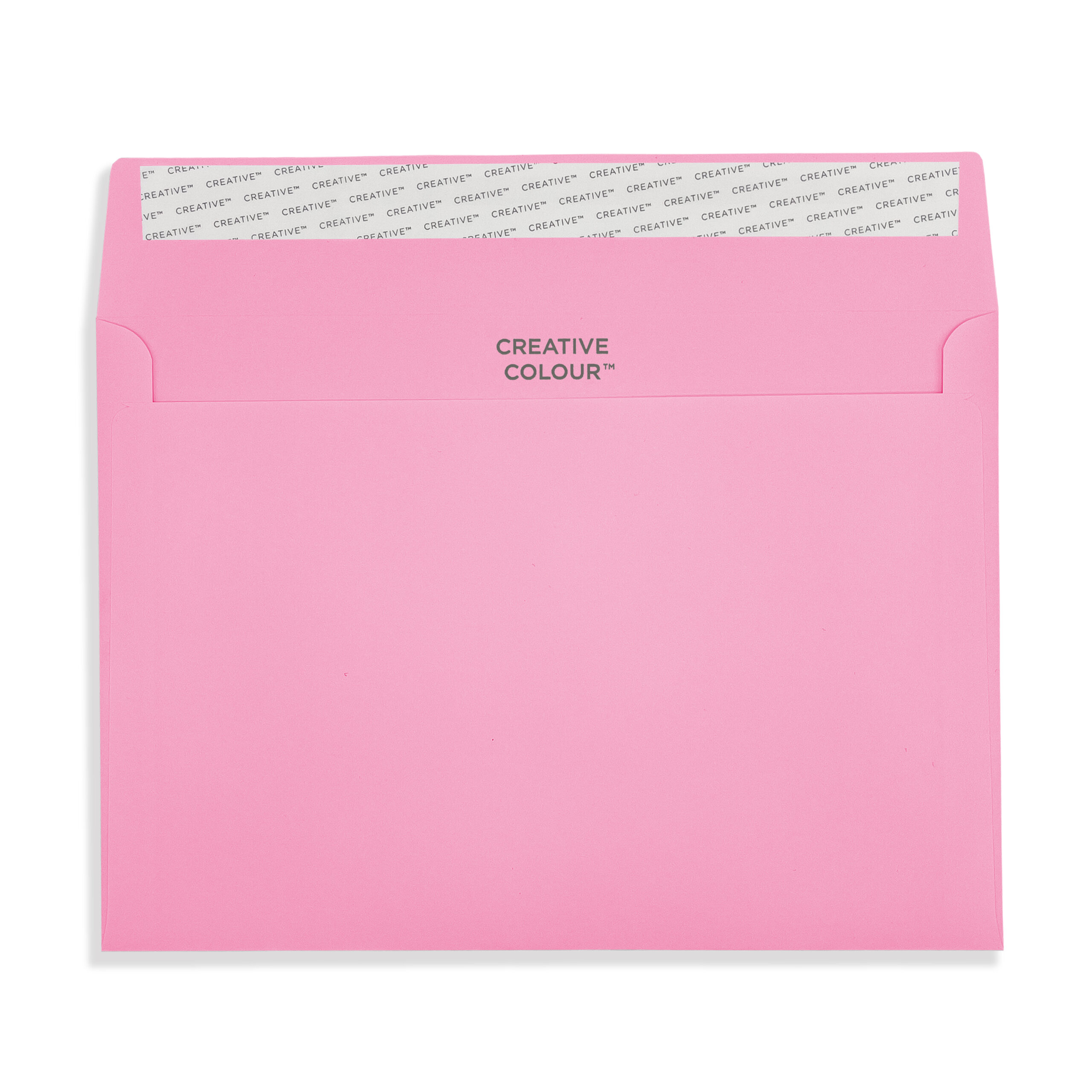 Flamingo Pink Peel and Seal Wallet Envelopes 120gsm Flap Open