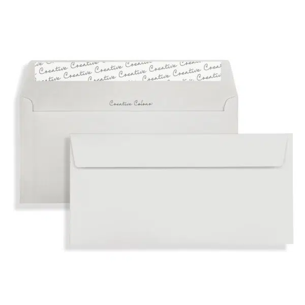 French Grey DL Peel and Seal Wallet Envelopes 120gsm DL+ French Grey Peel & Seal Wallet Envelopes