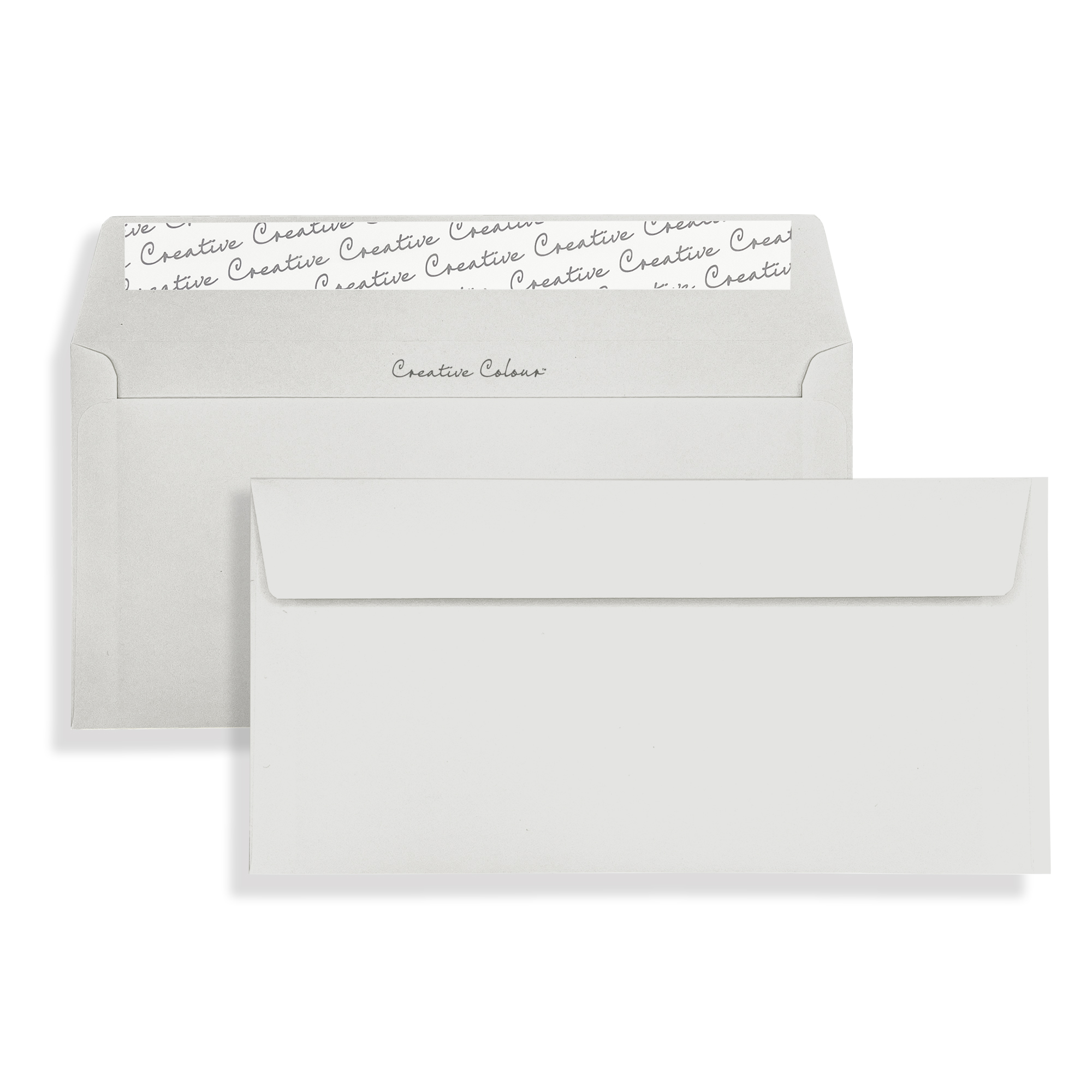 French Grey DL Peel and Seal Wallet Envelopes 120gsm