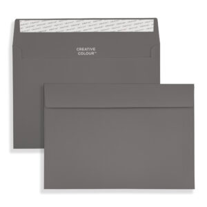 C5 Graphite Grey Peel & Seal Wallet Envelopes (120gsm) 15 C5 Graphite Grey Peel & Seal Wallet Envelopes