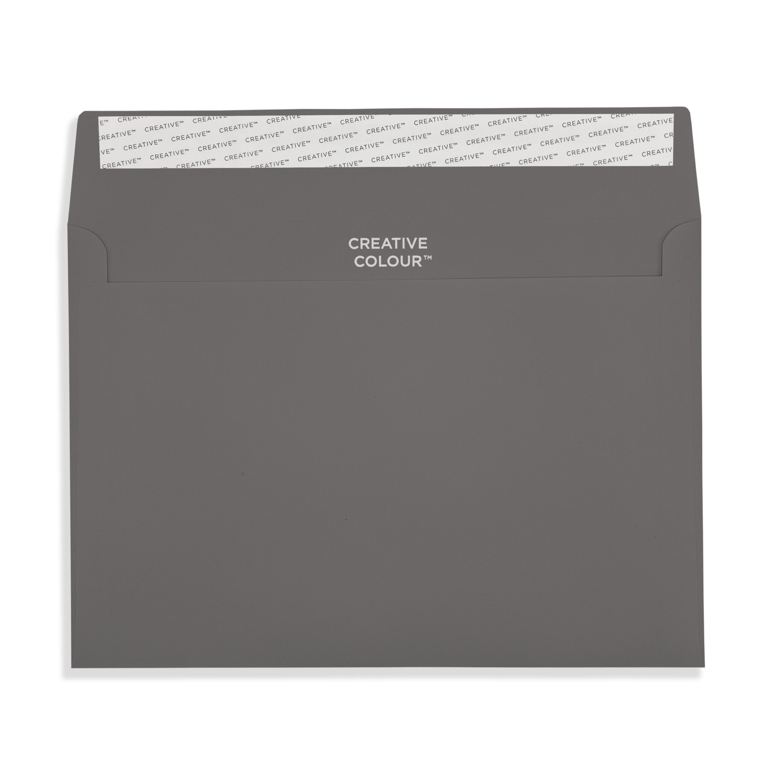 Graphite Grey Peel and Seal Wallet Envelopes 120gsm Flap Open