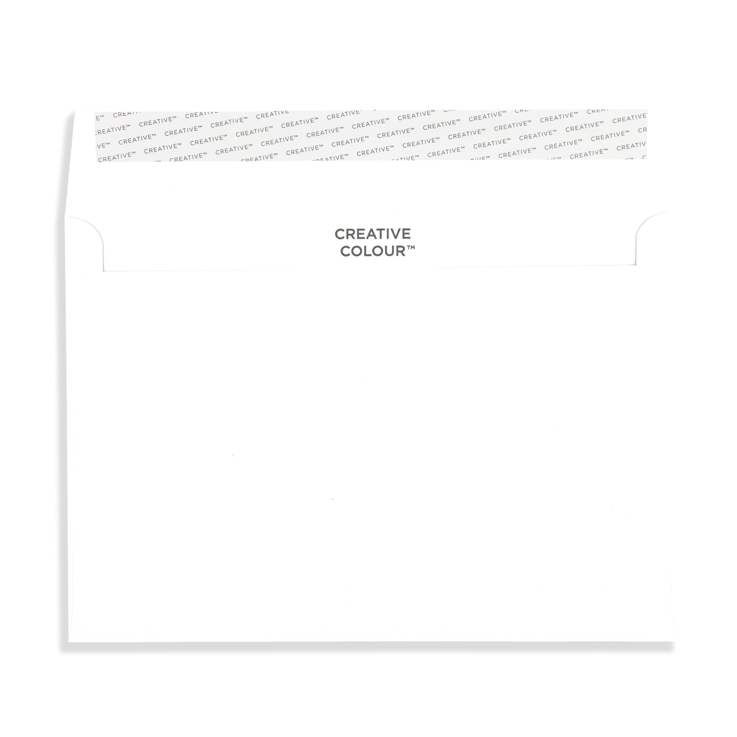 Ice White Peel and Seal Wallet Envelopes 120gsm Flap Open