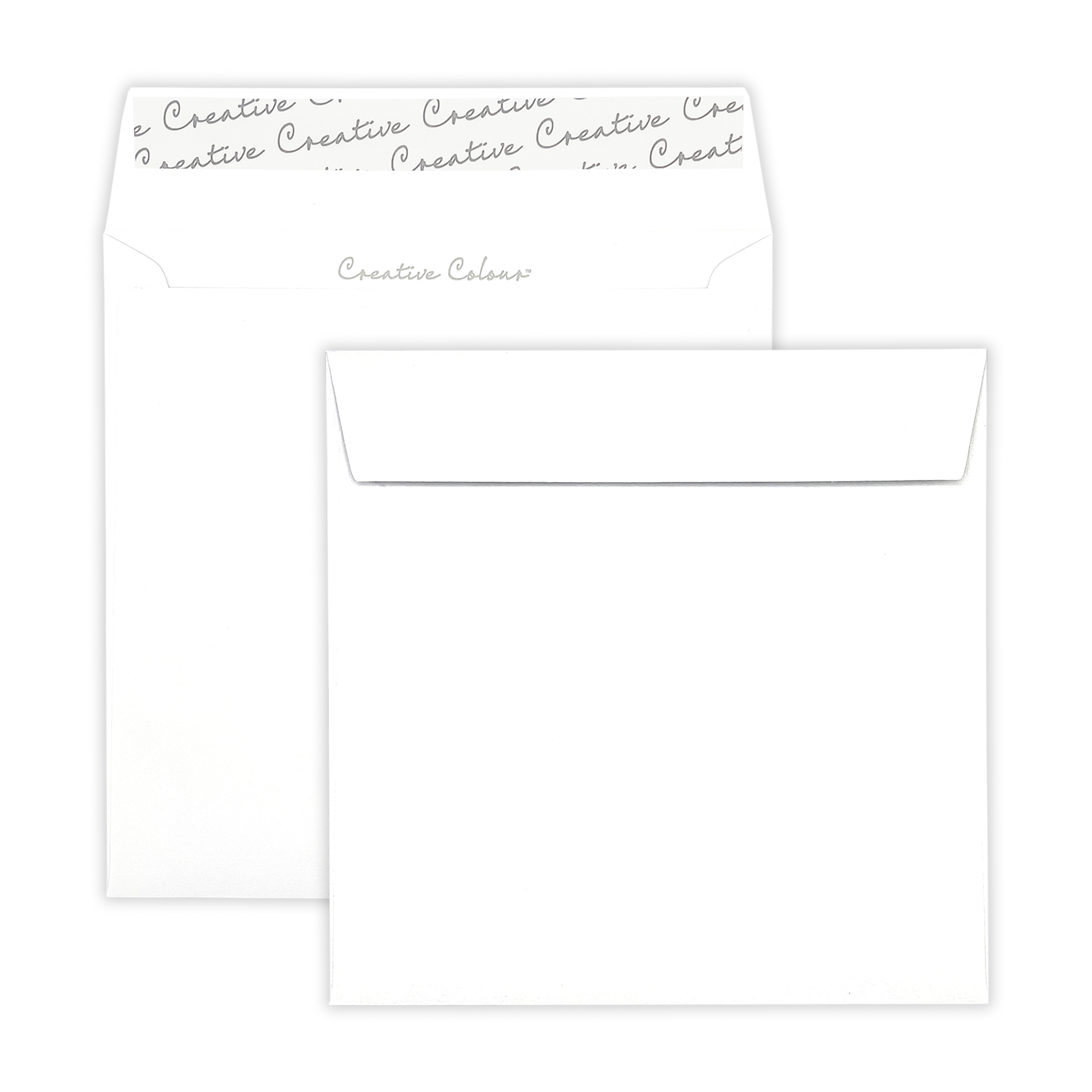 Ice White Square Peel and Seal Wallet Envelopes 120gsm