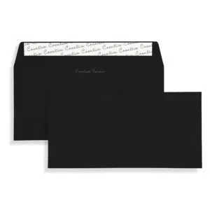 DL+ Jet Black Peel & Seal Wallet Envelopes (120gsm) 1 DL+ Jet Black Peel & Seal Wallet Envelopes