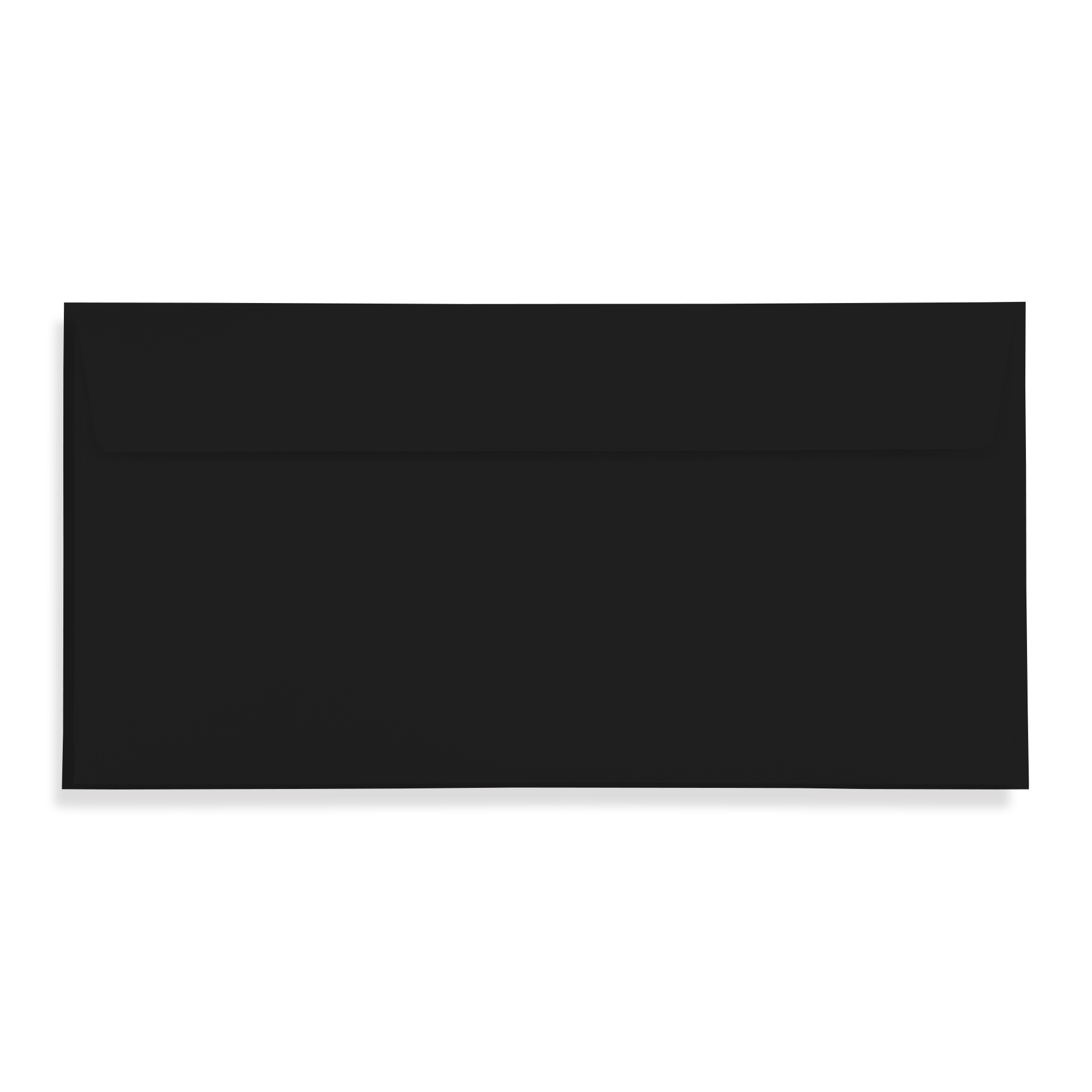 DL+ Jet Black Peel & Seal Wallet Envelopes (120gsm) 3 Jet Black DL Peel and Seal Wallet Envelopes 120gsm Flap Closed