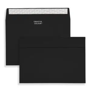 C5 Bitter Chocolate Peel & Seal Wallet Envelopes (120gsm) 3 C5 Jet Black Peel & Seal Wallet Envelopes