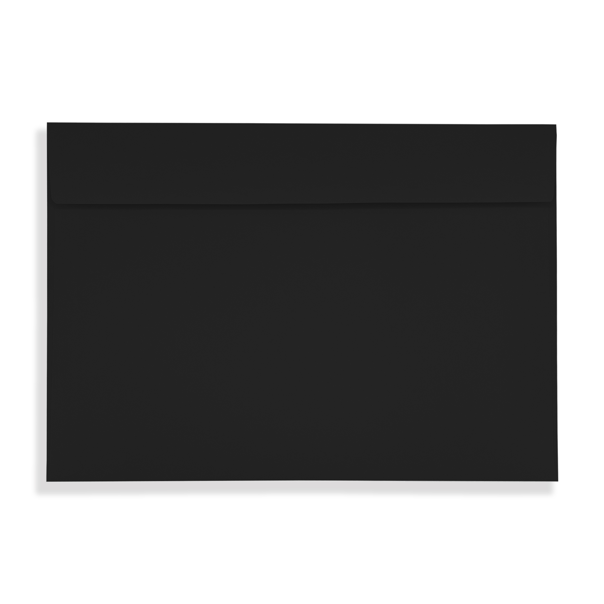 Jet Black Peel and Seal Wallet Envelopes 120gsm Flap Closed
