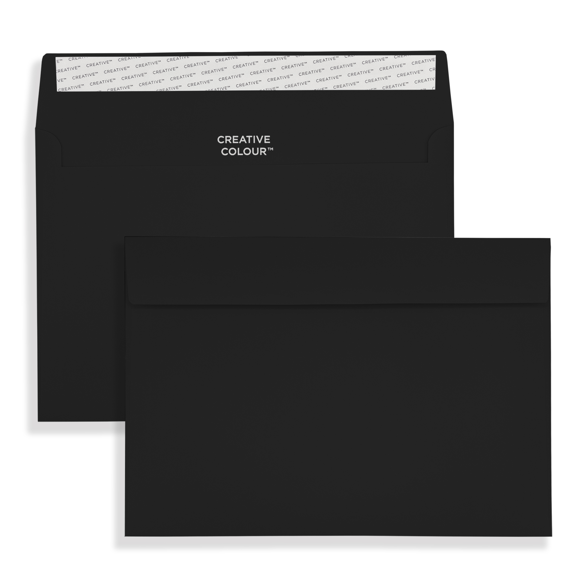 Jet Black Peel and Seal Wallet Envelopes 120gsm