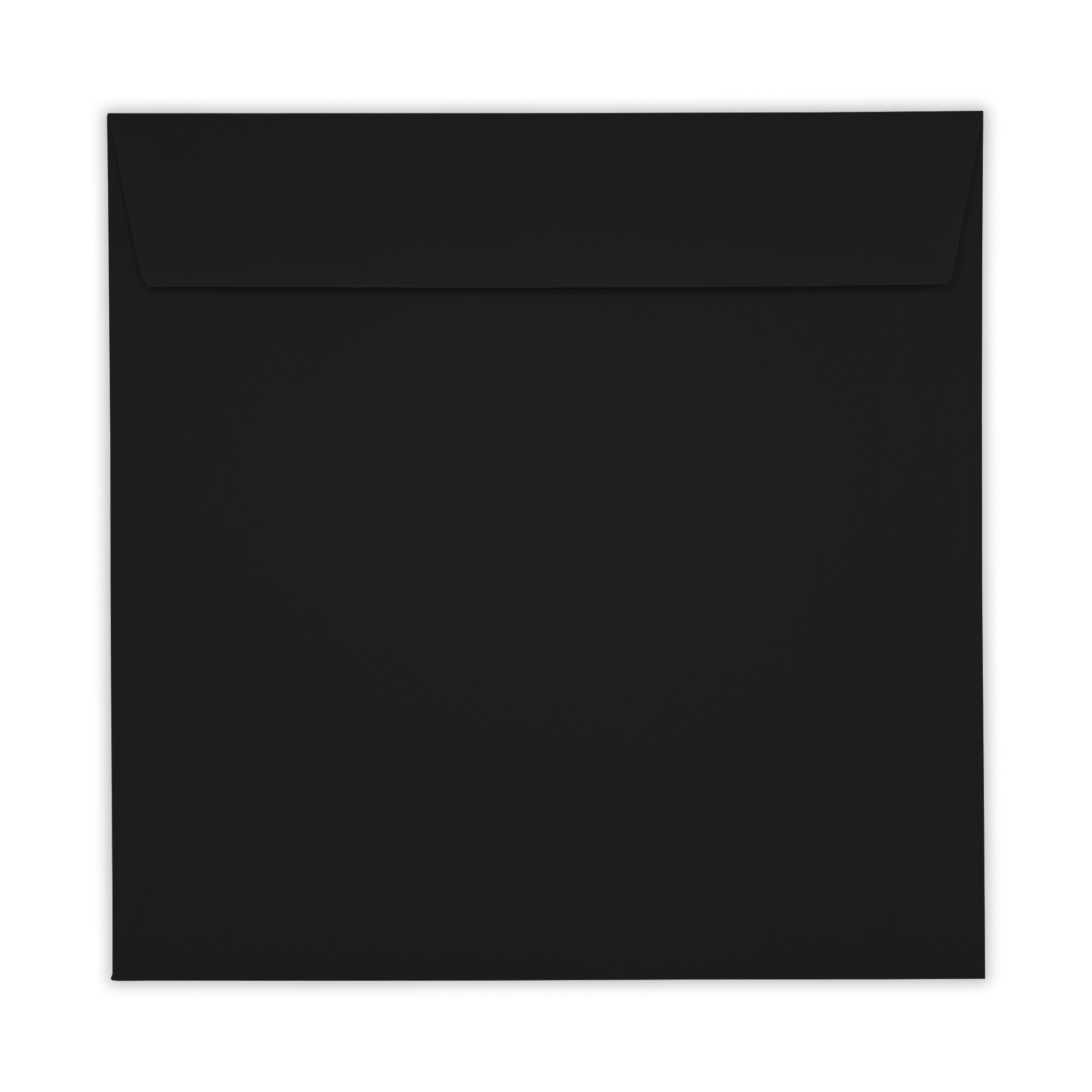 Jet Black Square Peel and Seal Wallet Envelopes 120gsm Flap Closed