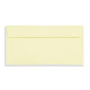 DL+ Lemon Yellow Peel & Seal Wallet Envelopes (120gsm) - View 3