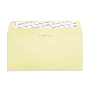 Lemon Yellow DL Peel and Seal Wallet Envelopes 120gsm Flap Open