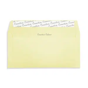 DL+ Lemon Yellow Peel & Seal Wallet Envelopes (120gsm) - View 2