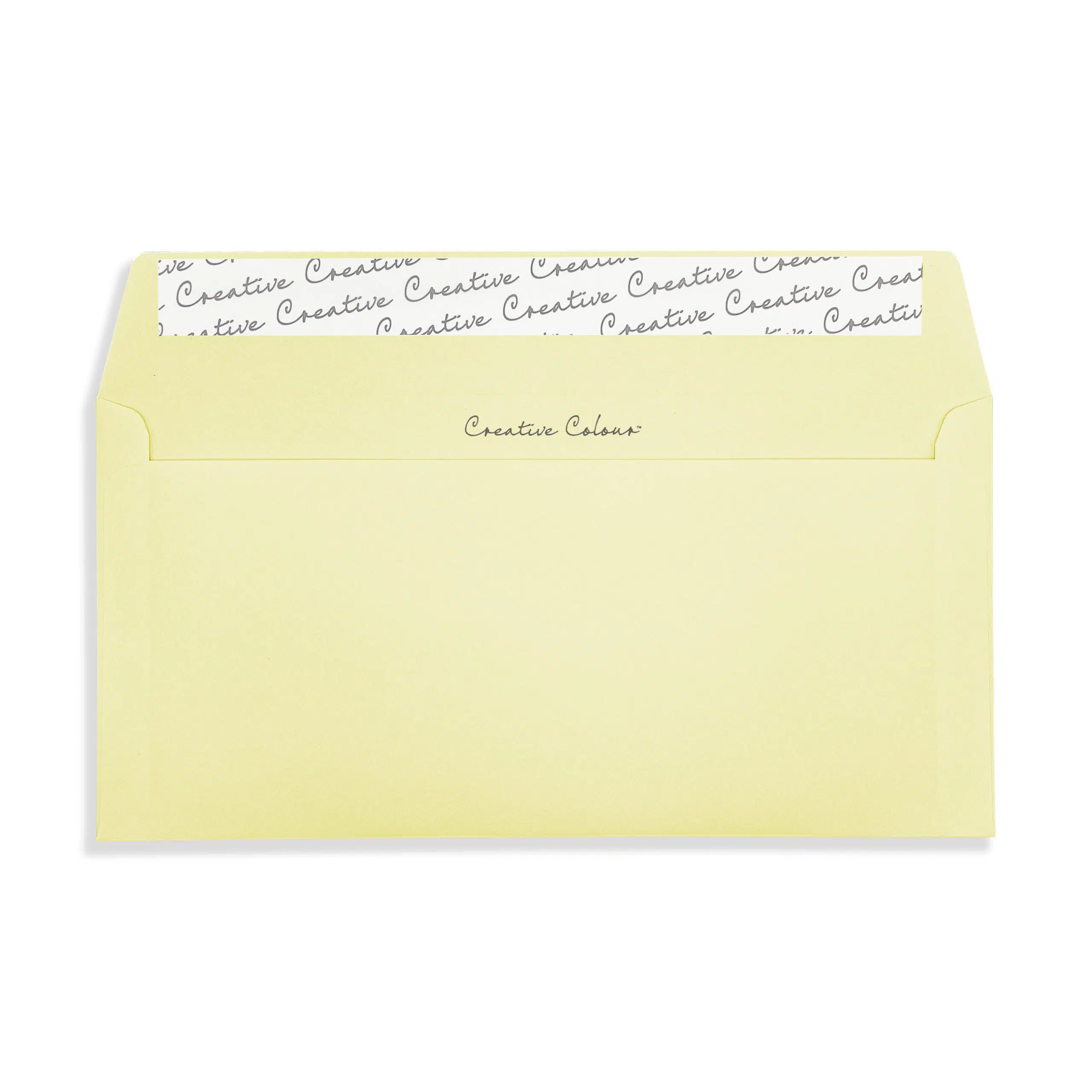 DL+ Lemon Yellow Peel & Seal Wallet Envelopes (120gsm) 2 Lemon Yellow DL Peel and Seal Wallet Envelopes 120gsm Flap Open