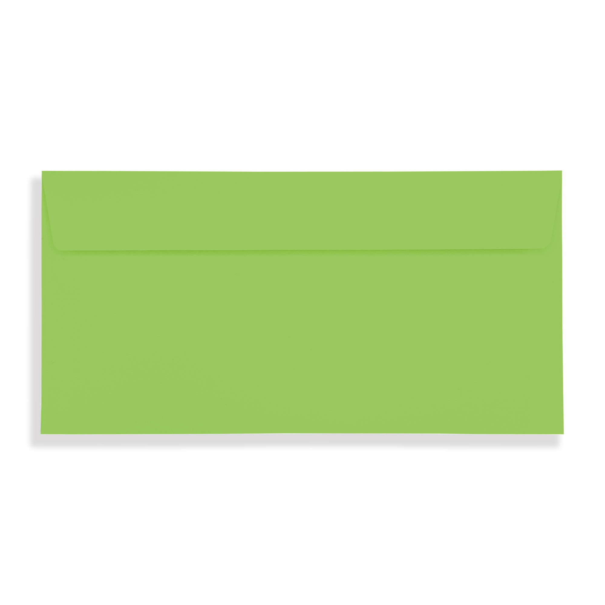 Lime Green DL Peel and Seal Wallet Envelopes 120gsm Flap Closed