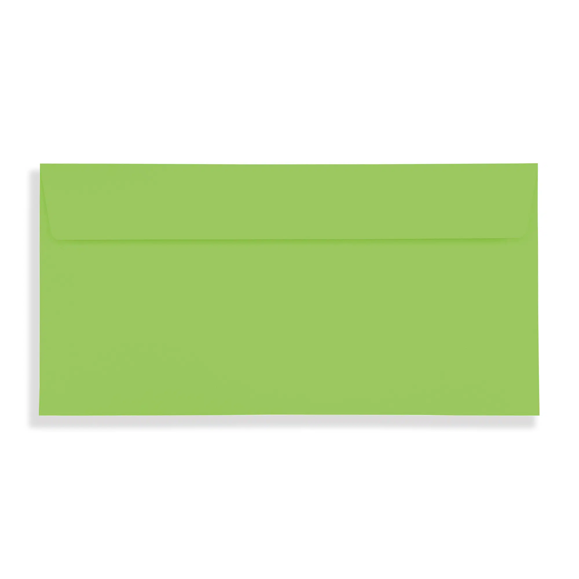 DL+ Lime Green Peel & Seal Wallet Envelopes (120gsm) 3 Lime Green DL Peel and Seal Wallet Envelopes 120gsm Flap Closed
