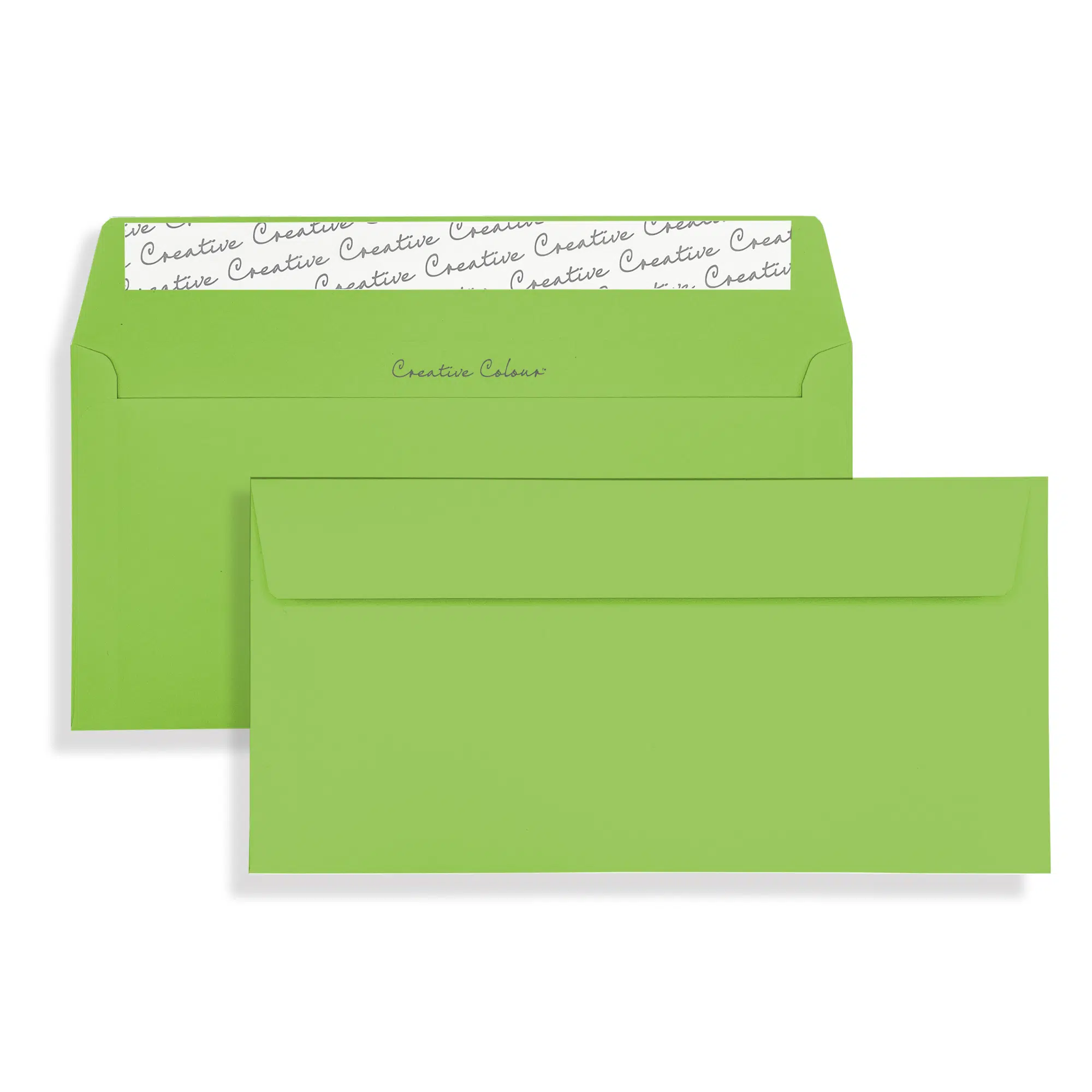 DL+ Lime Green Peel & Seal Wallet Envelopes (120gsm) 1 Lime Green DL Peel and Seal Wallet Envelopes 120gsm