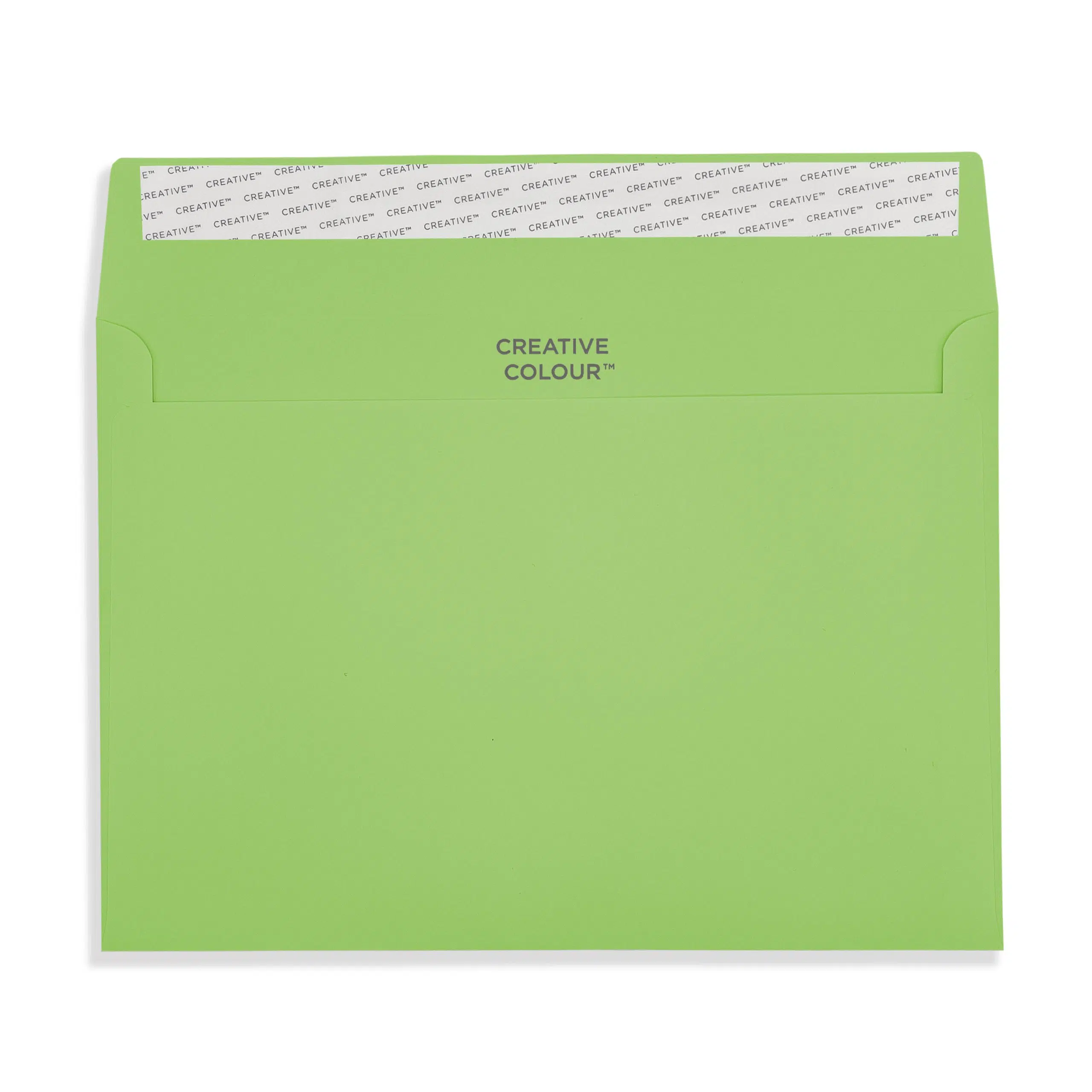 C6 Lime Green Peel & Seal Wallet Envelopes (120gsm) 2 Lime Green Peel and Seal Wallet Envelopes 120gsm Flap Open