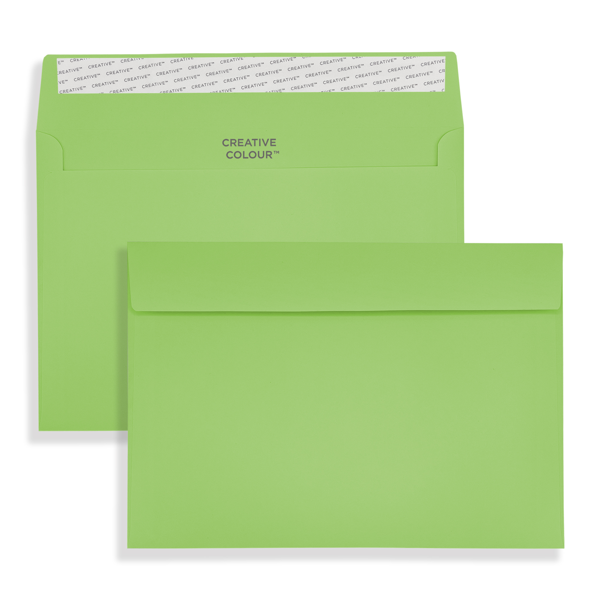 Lime Green Peel and Seal Wallet Envelopes 120gsm
