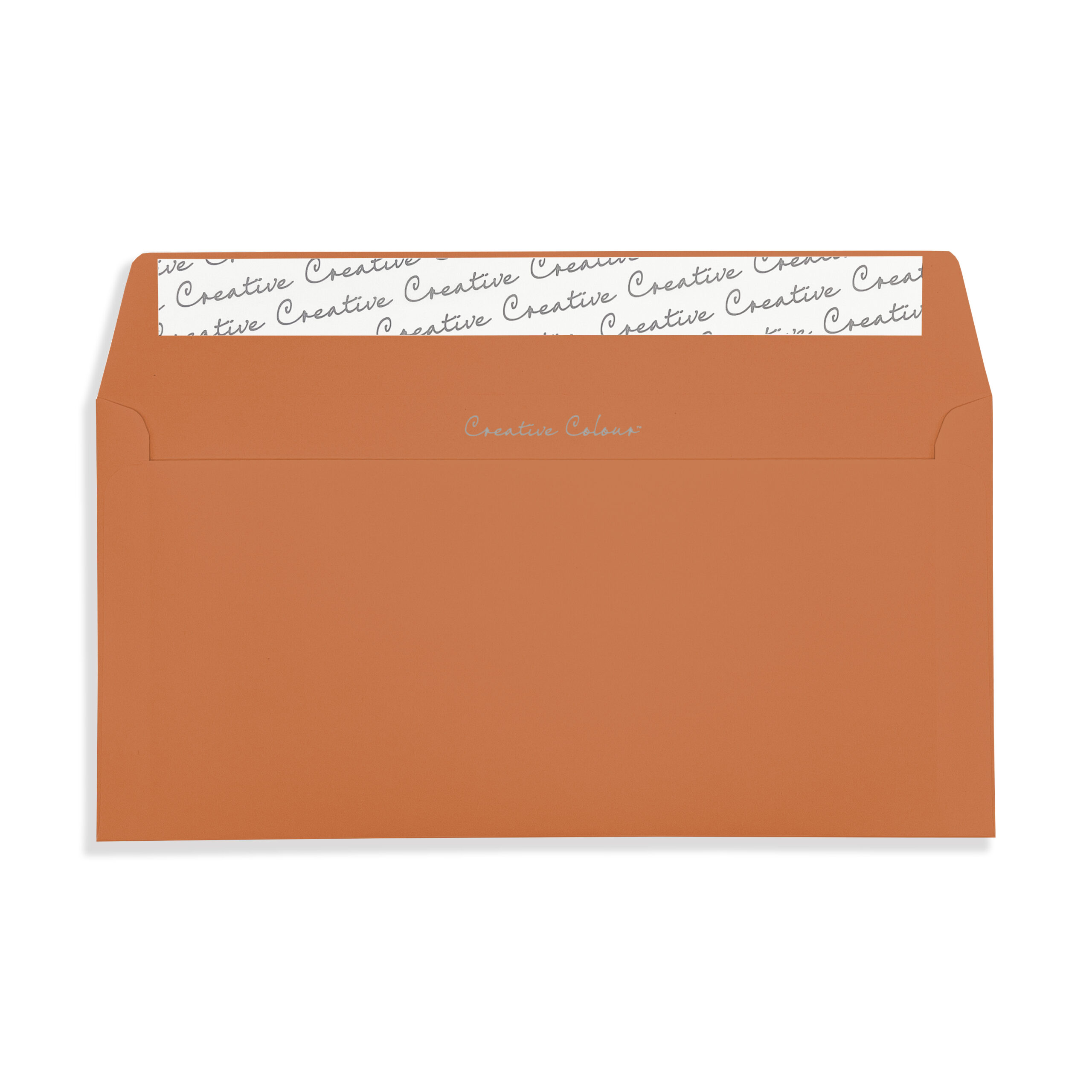Marmalade Orange DL Peel and Seal Wallet Envelopes 120gsm Flap Open