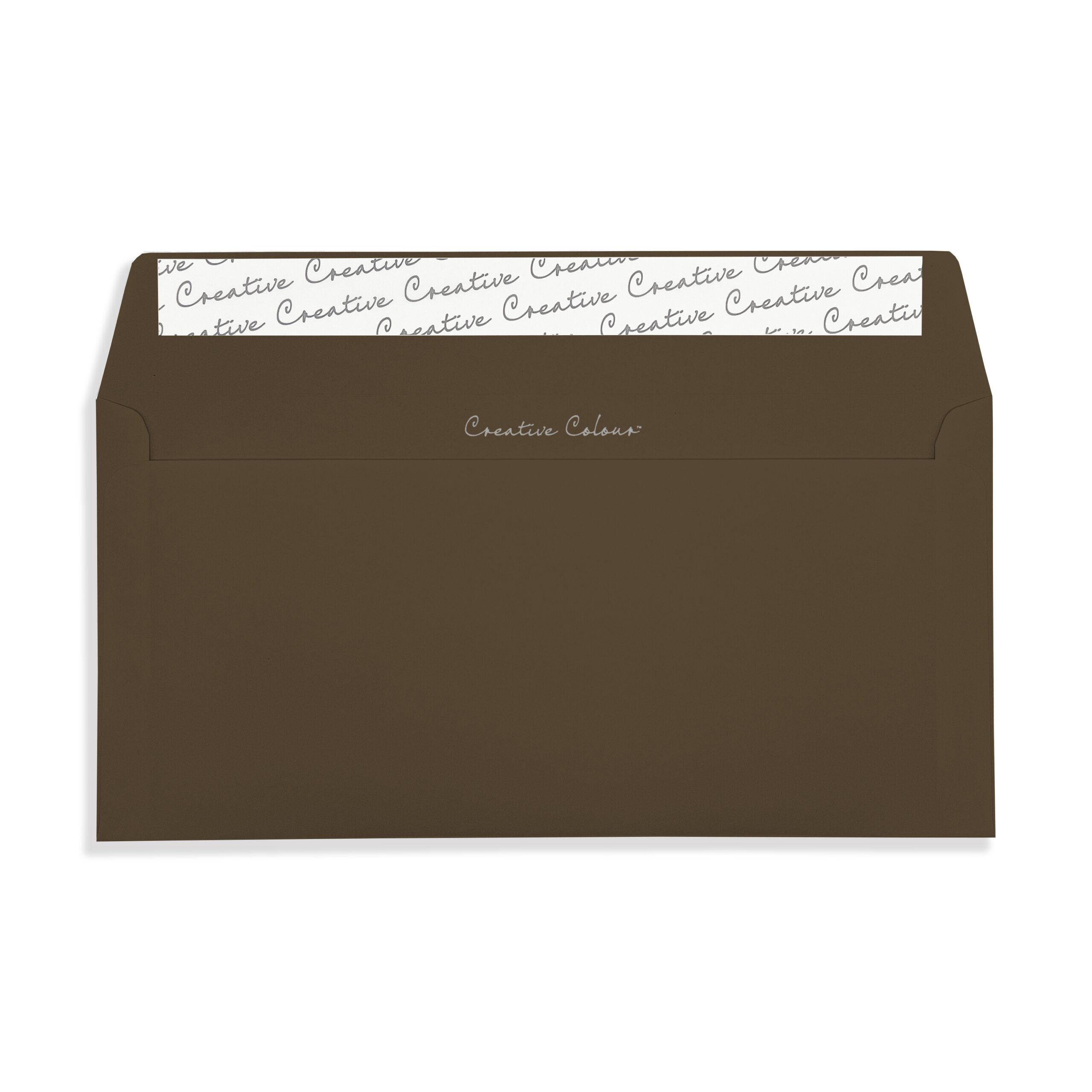 Milk Chocolate DL Peel and Seal Wallet Envelopes 120gsm Flap Open