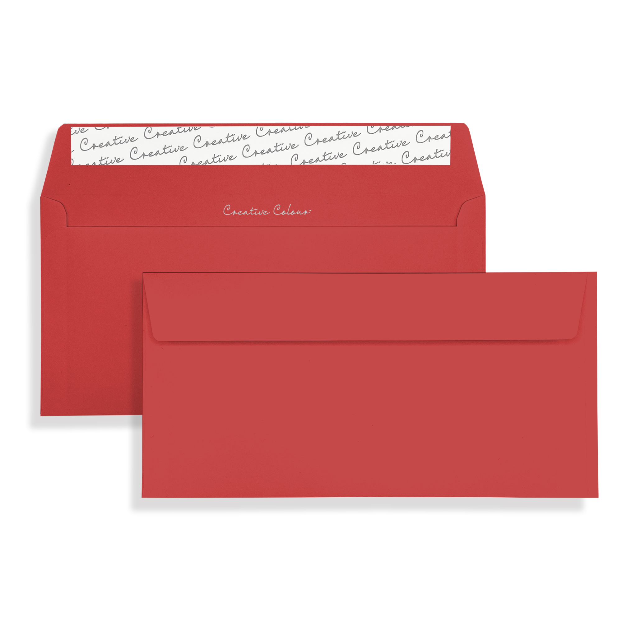 Pillar Box Red DL Peel and Seal Wallet Envelopes 120gsm